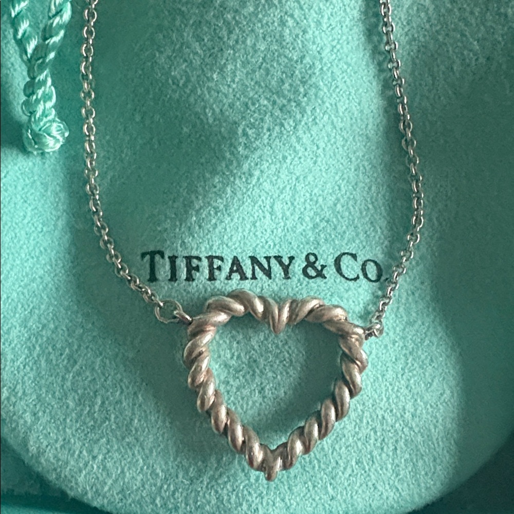Tiffany & Co. Twisted Silver Heart Pendant
